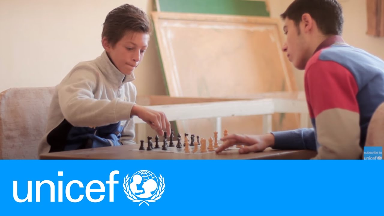 Chess and a friend's notebook help Syrian boy cope with loss | UNICEF