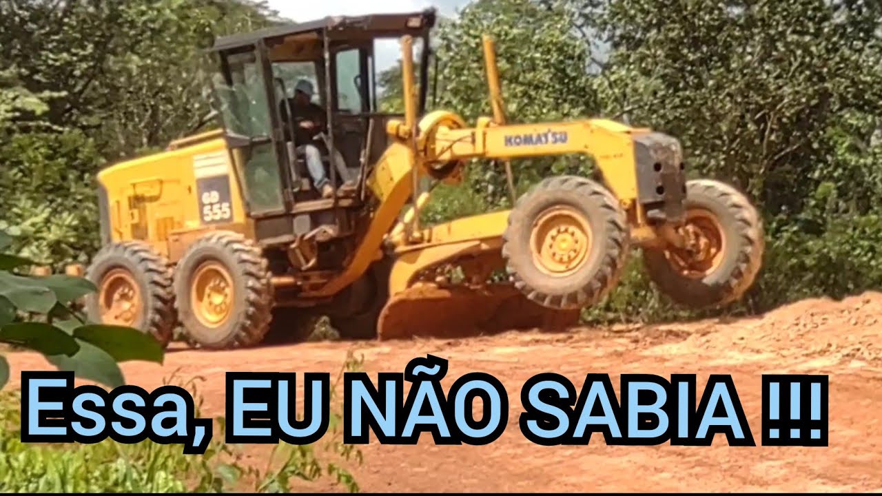 Komatsu GD555 concluindo patrolamento /Motoniveladora Grader niveleuse motoconformadora patrola