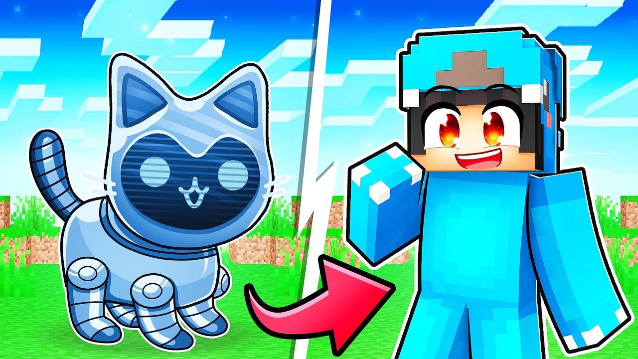Playing Minecraft as a HELPFUL Robot Kitten!