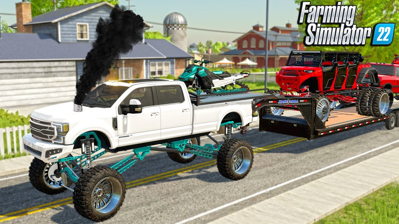 I WENT SNOWMOBILING WITH A $150,000 LIFTED SEMA TRUCK!