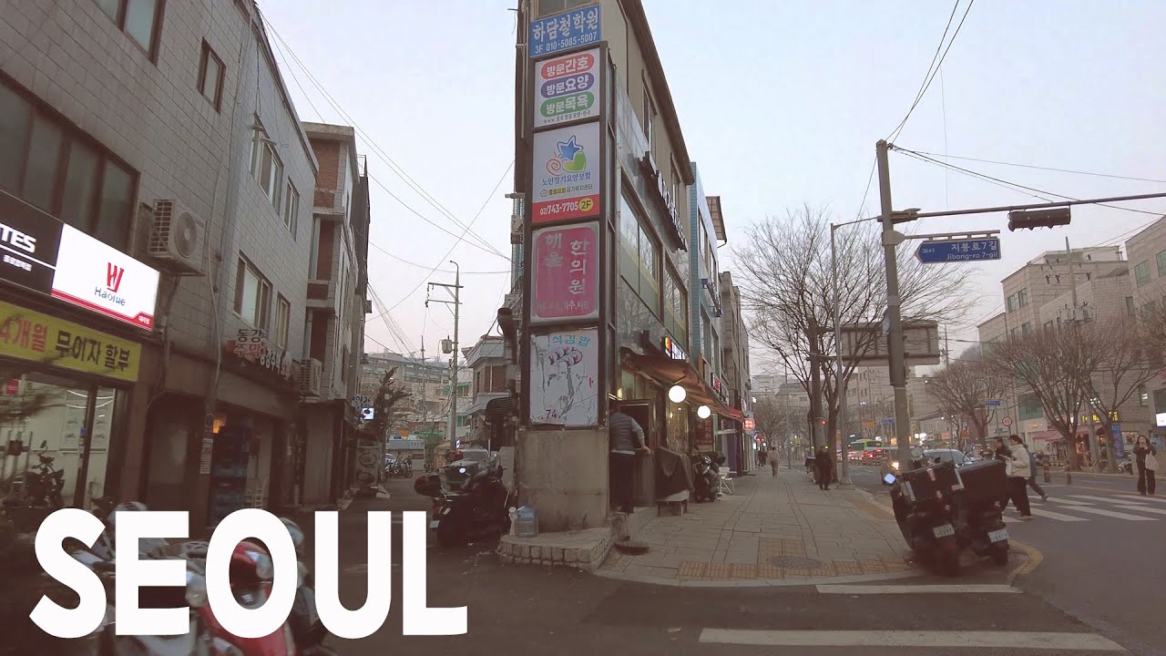 SEOUL : 신설동역에서 창신역까지 숭인동, 창신동 겨울 거리 풍경. / Winter Street Scenes in Seoul