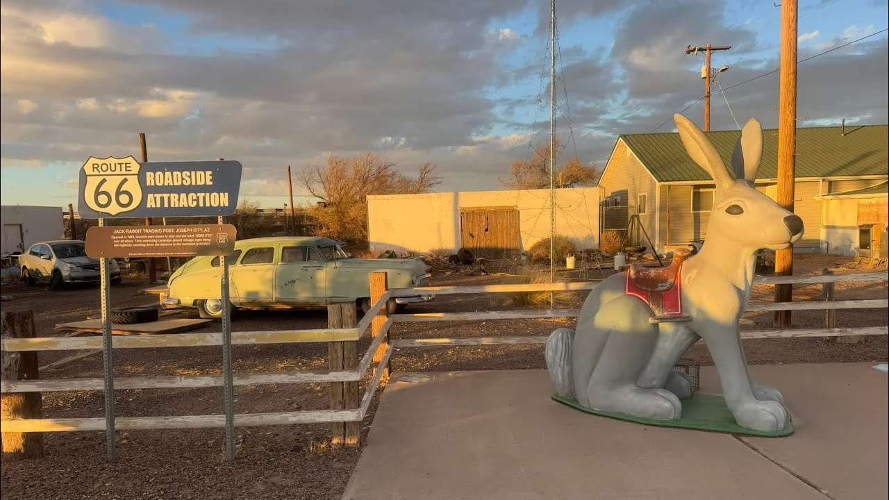 Arizona’s Jack Rabbit Trading Post（亞利桑那 Route 66 傳奇地標：Jack Rabbit 巨兔商店）🐰