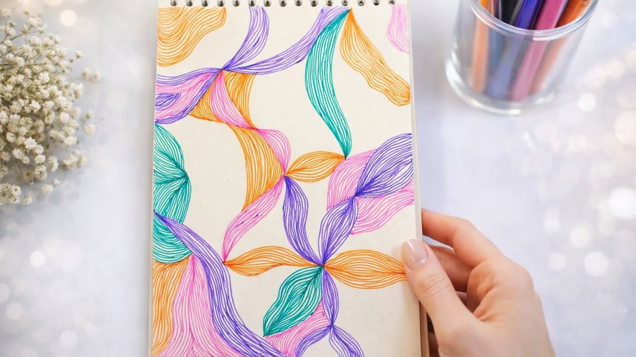 سکوتِ رنگیِ ذهن 🌈رنگی از آرامش در نقاشی🎨