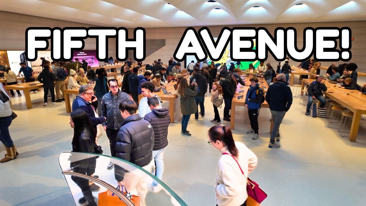 INSIDE NYC 5th Avenue Apple Flagship Store! | Fifth Avenue NYC