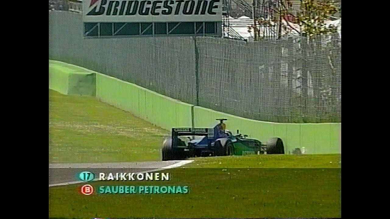 Imola 2001 GP: R&auml;ikk&ouml;sen ratti irtoaa suoralla