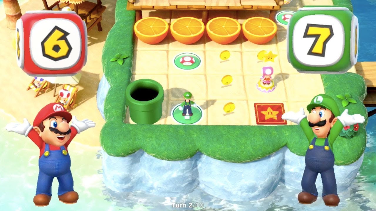Super Mario Party - Watermelon Walkabout (Mario/Luigi vs Daisy/Peach) | MarioGamers