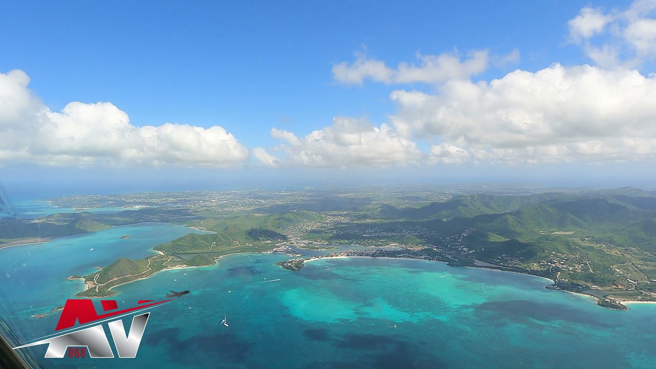 Flight deck view of Approach to Runway 07 St. John V.C Bird International Airport 🇦🇬