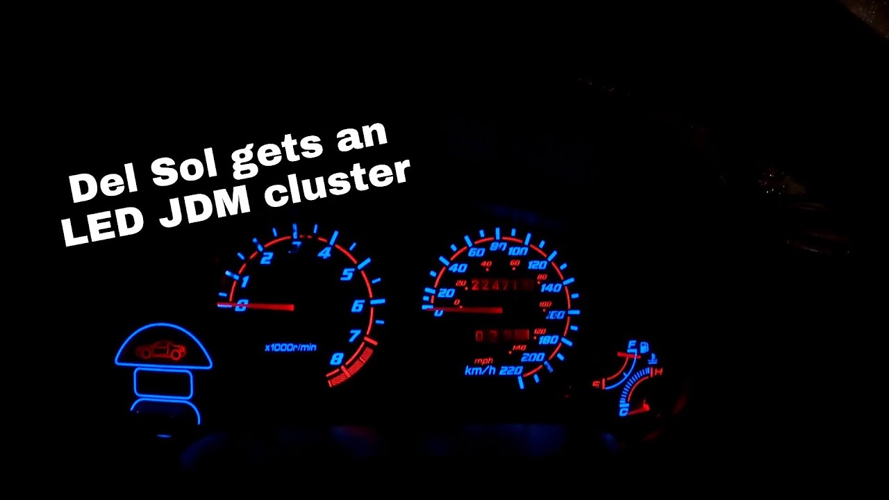 4K - Del Sol gets an LED JDM cluster - Project Honda CRX Del Sol - EP4