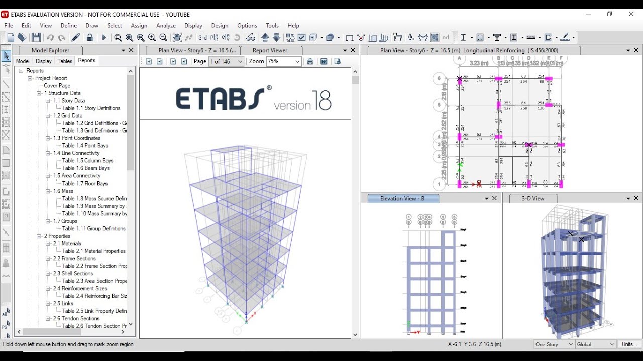 1. ETabs Complete Tutorial of residential building.