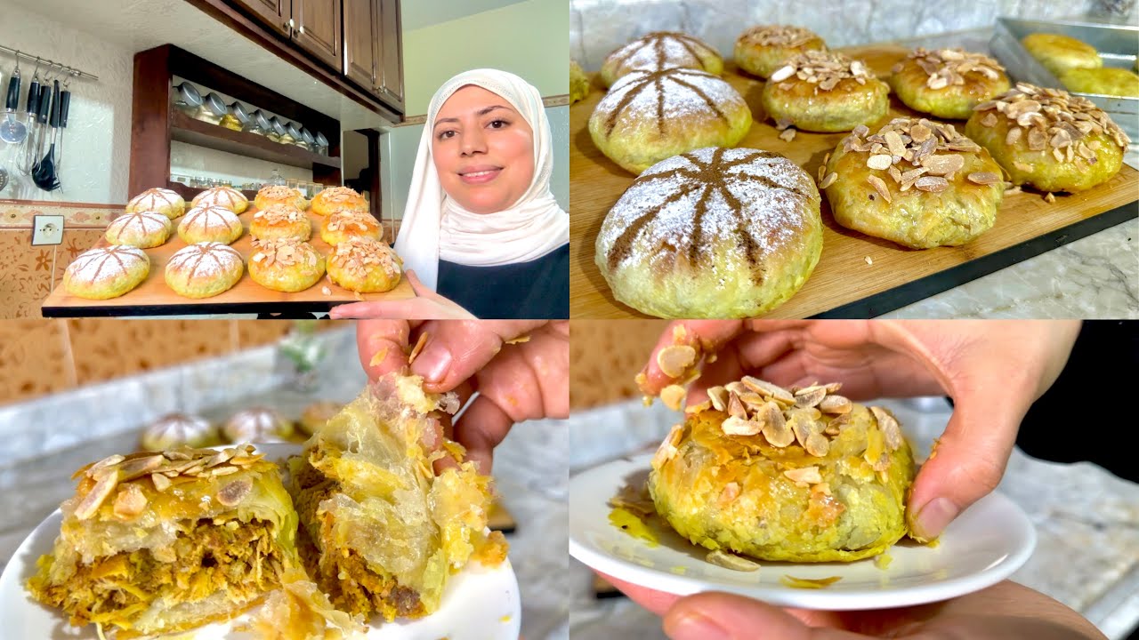 بسيطلات معلكين ومورقين بعجينة المسمن تحلفي عليهم بالورقة😍حشوة معلكة ولذيذة متشبعووش منهم 🥰