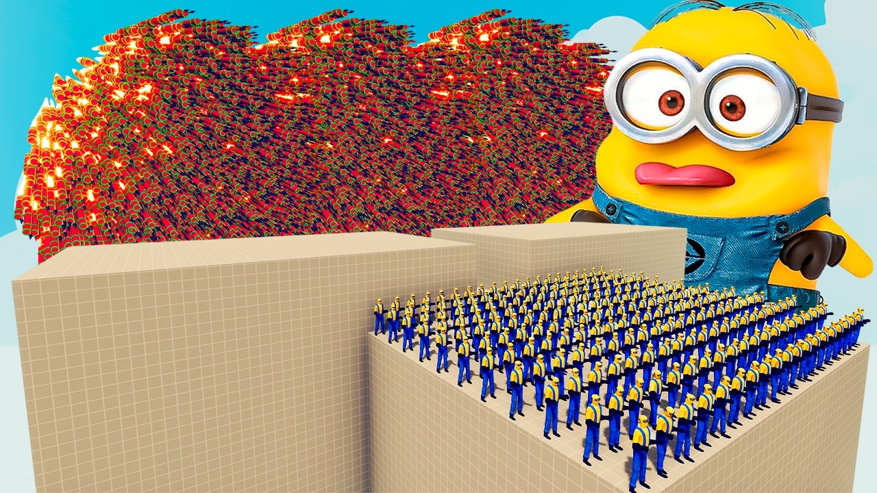 200x MINIONS + 1x GIANT vs EVERY GOD - Totally Accurate Battle Simulator TABS