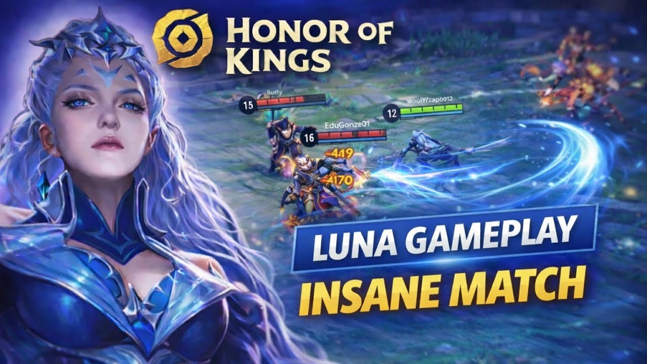 Luna Gameplay | Insane Ranked Match | Honor of Kings