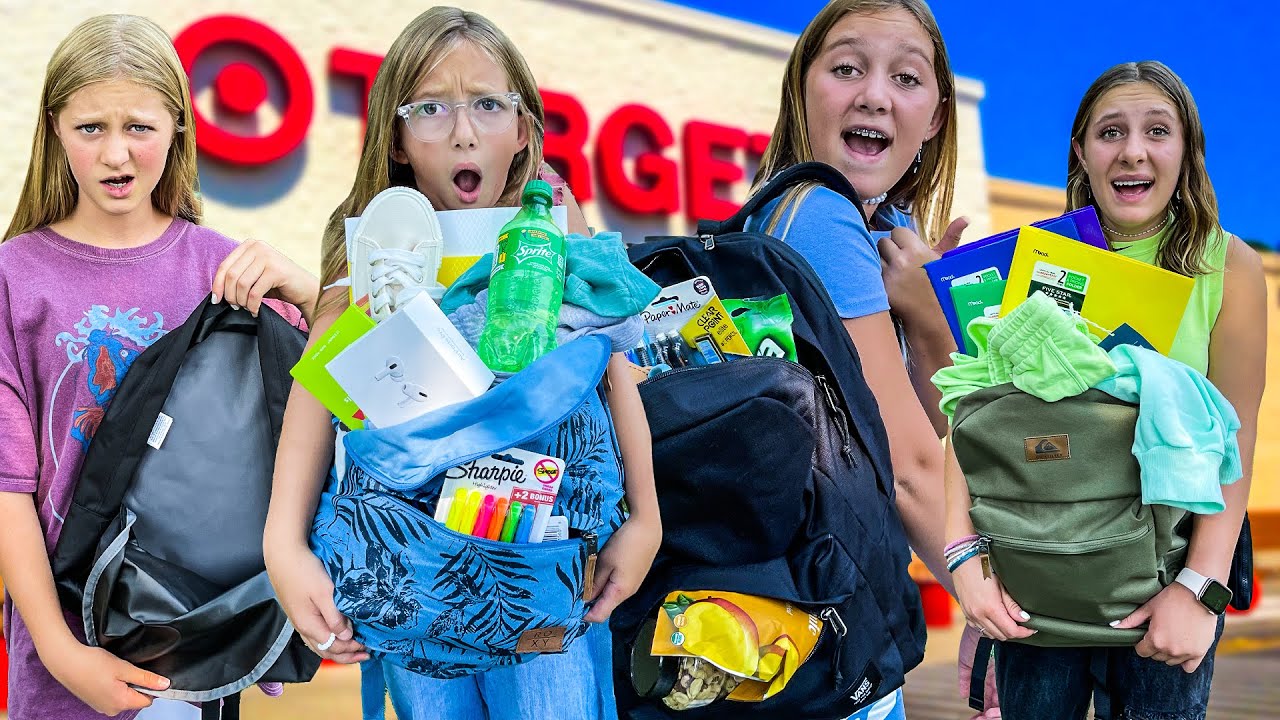 I'll BUY WHATEVER you can FIT in your BACKPACK! BACK TO SCHOOL SUPPLIES SHOPPING!!