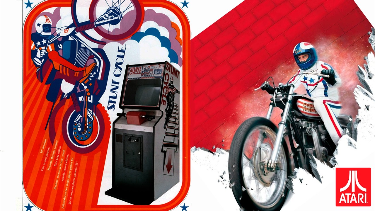 Stunt Cycle [Atari] - Arcade  - (1976) Bones heal, glory is forever!
