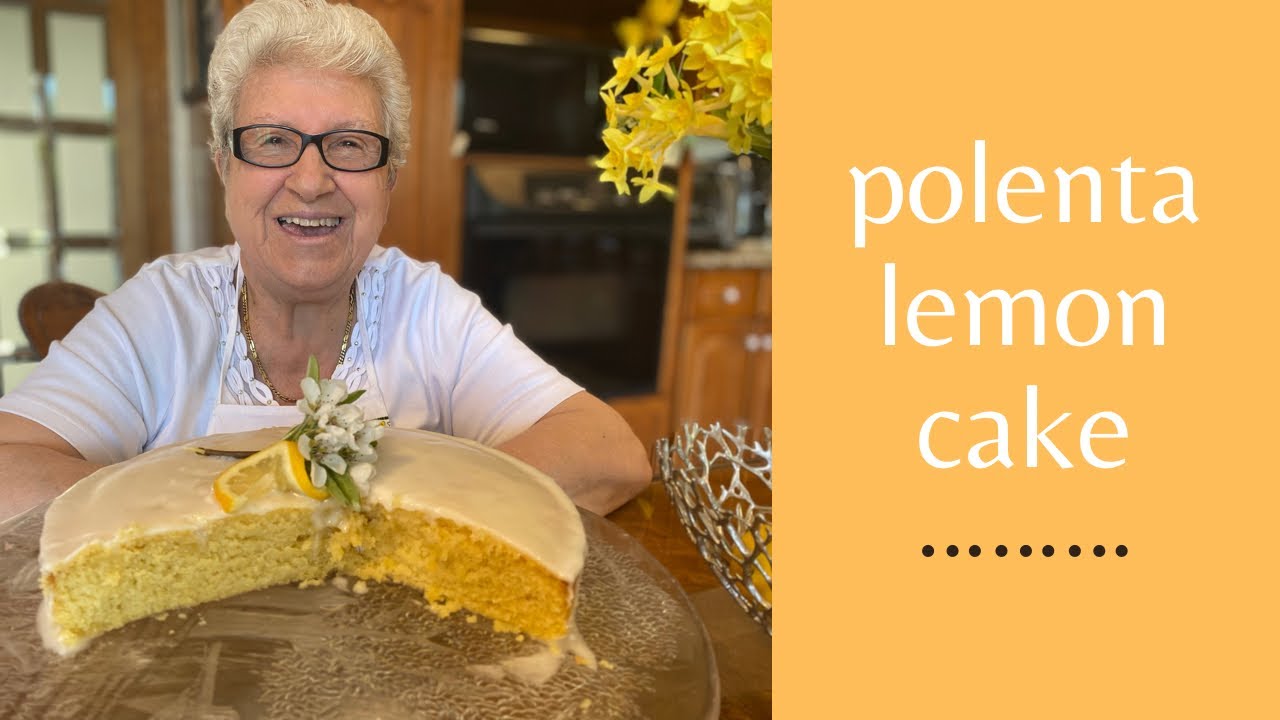 Nonna's Rustic Italian Polenta (Cornmeal) Lemon EVOO Gluten Free Cake (e103)