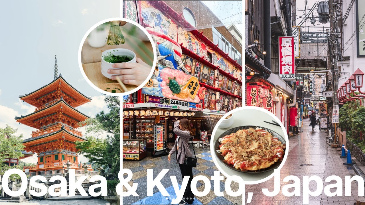 VLOG: how to ride Shinkansen/JR rail from Osaka to Kyoto (maccha house, capsule hotel, okonomiyaki)
