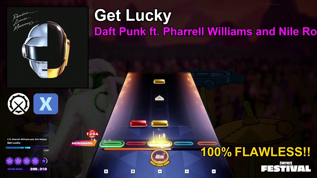 Get Lucky Expert Drums 100% FC - Fortnite Festival