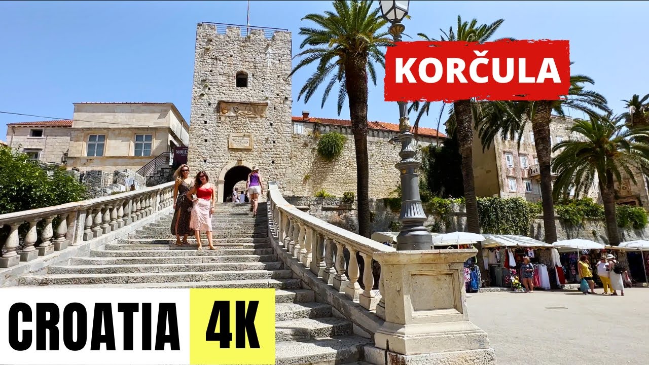 KORCULA, CROATIA 🇭🇷 [4K] Korčula Old Town — Walking Tour