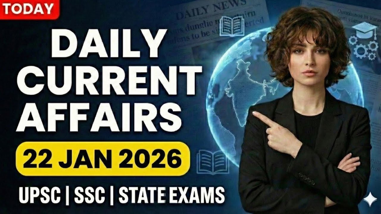 22 January 2026 Current Affairs | Today CA | UPSC • SSC • Banking • State PSC | Hindi