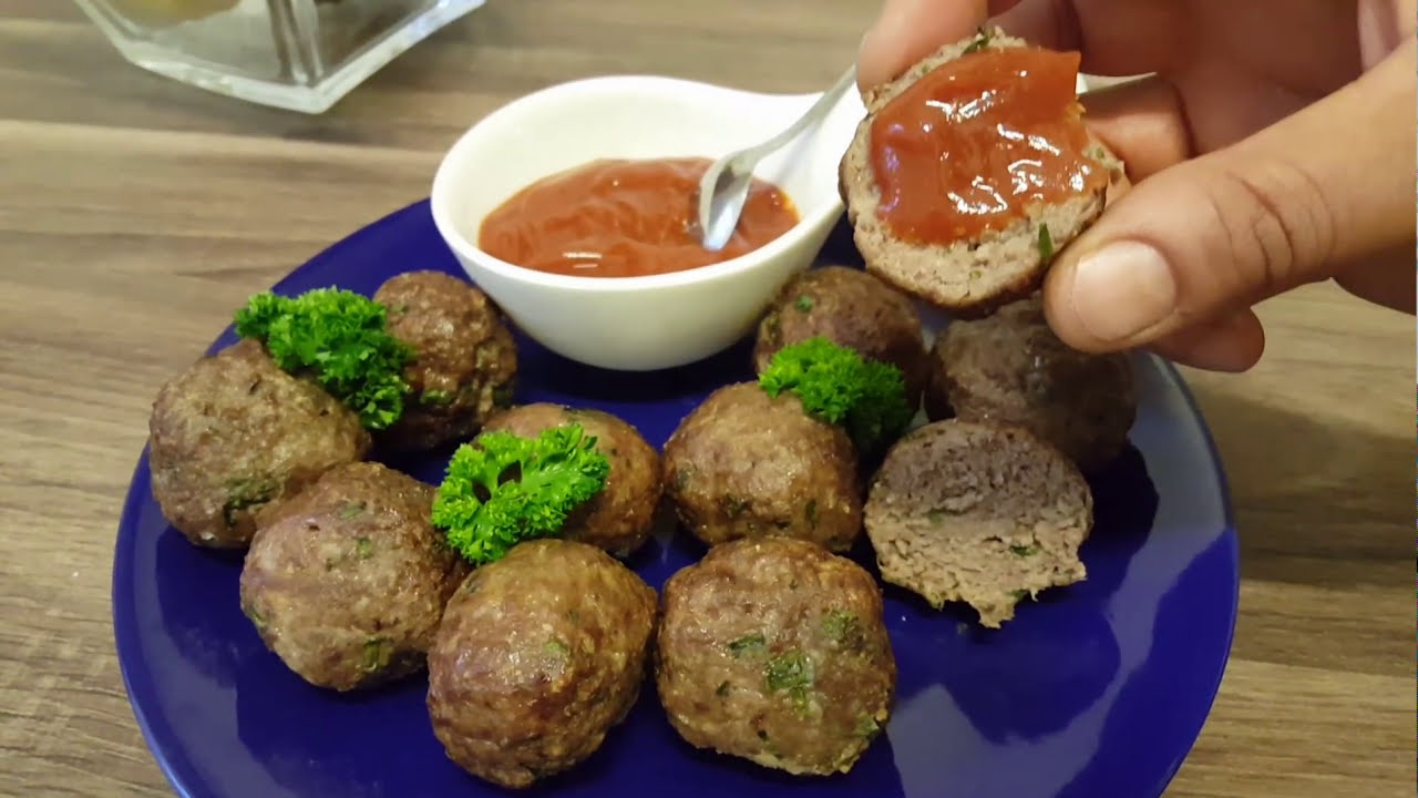 Bolinhas de Carne Moída na Airfryer