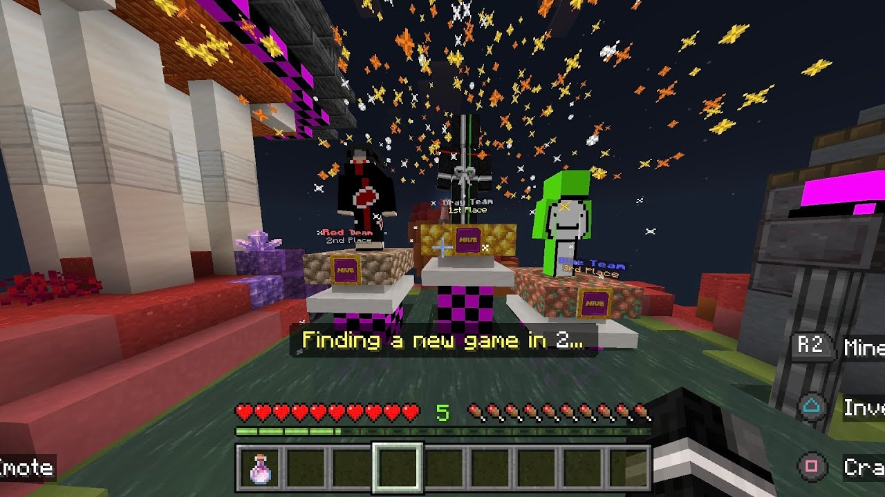Winning a game on the Hive bedwars!