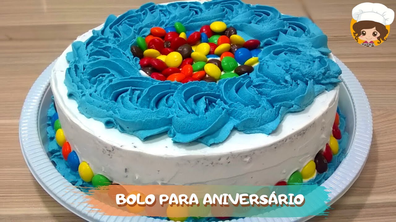 BOLO PARA ANIVERSÁRIO SIMPLES - MIL DELÍCIAS NA COZINHA