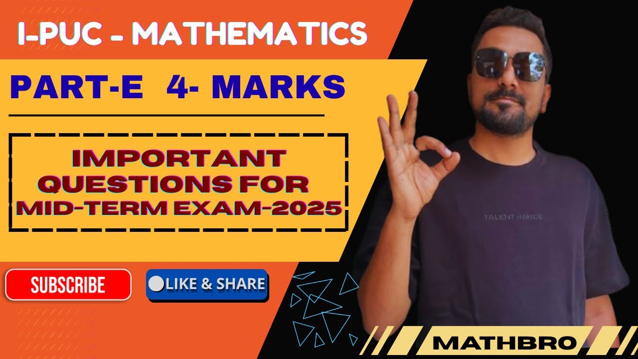 1st PUC 4- mark important questions for mid term exam -2025 | Limits & Derivatives 