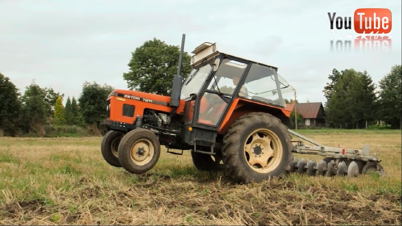 Ogień z rury Przód do góry czyli Talerzowanie 2014 Zetor 7211 [HD]