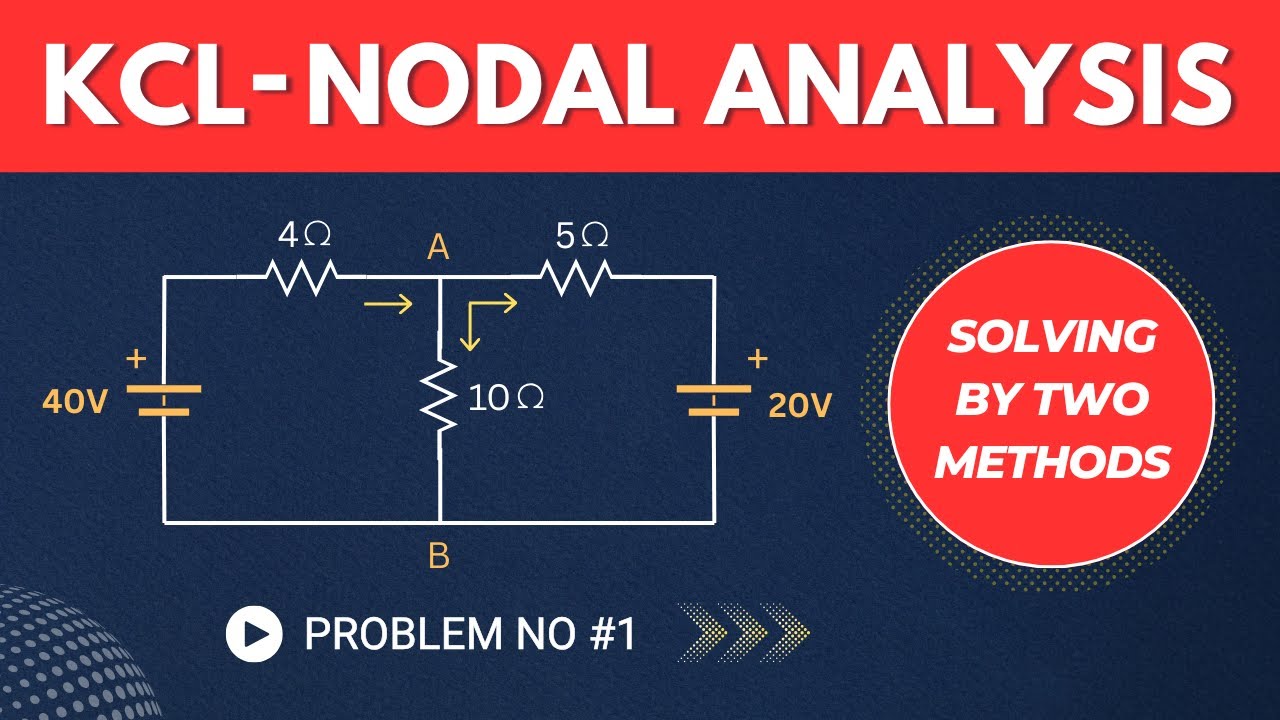 KIRCHHOFF'S CURRENT LAW | NODAL ANALYSIS SOLVED PROBLEMS 1 IN ELECTRICAL ENGINEERING @TIKLE'S ACADEMY