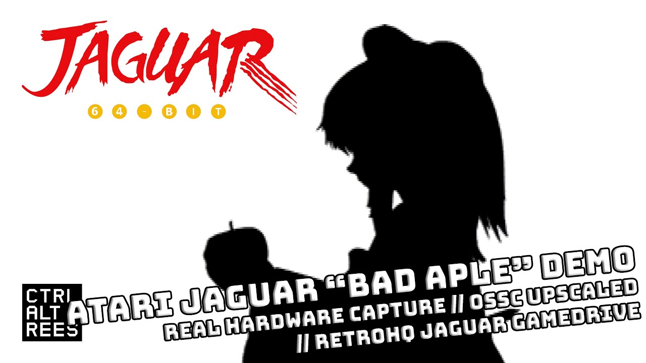 Bad Apple - Atari Jaguar - OSSC 4x Upscaling - USB3HDCAP - Real Hardware - RetroHQ Jaguar GameDrive