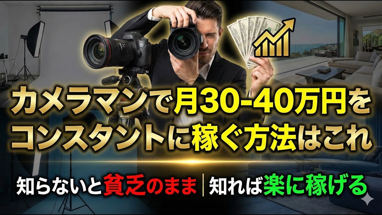 【知らなきゃ損】カメラマンで月30-40万円をコンスタントに稼ぐ方法はこれ