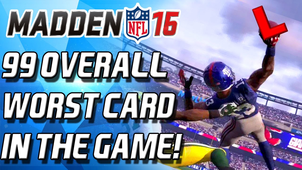 WORST 99 OVERALL IN THE GAME! ODELL BECKHAM ONLY CHALLENGE! - Madden 16 Ultimate Team
