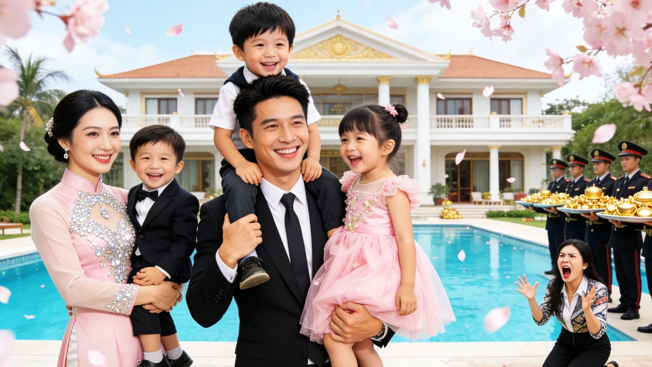 2 bé mầm non chặn xe gọi 