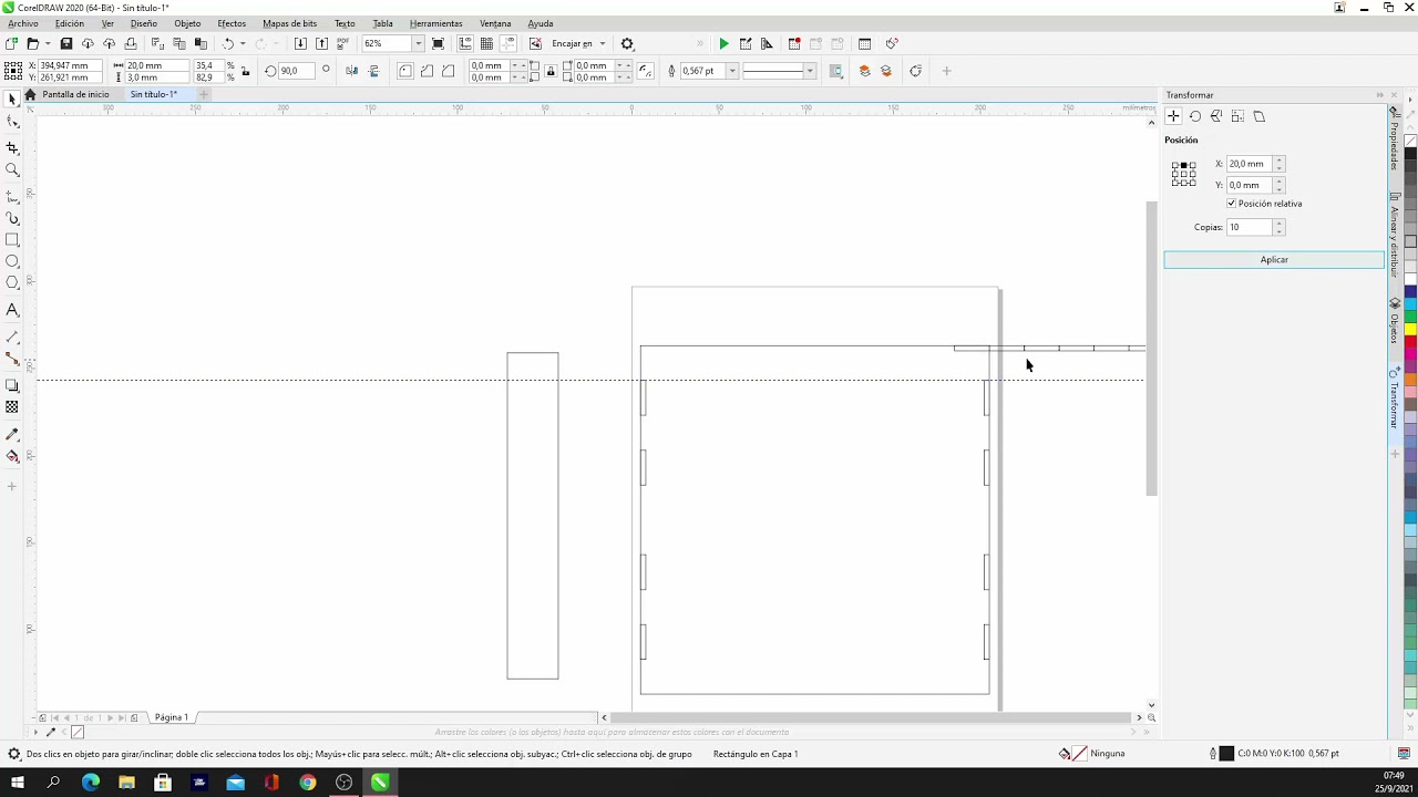 Crear Bandeja/Caja con encastres para corte Laser con Corel - FibroDmente