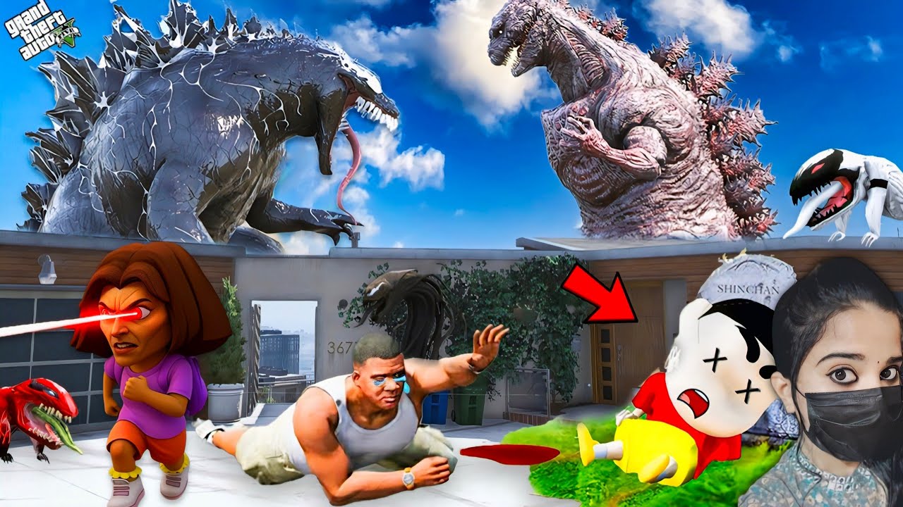 Venom Godzilla Protects Franklin – GTA 5