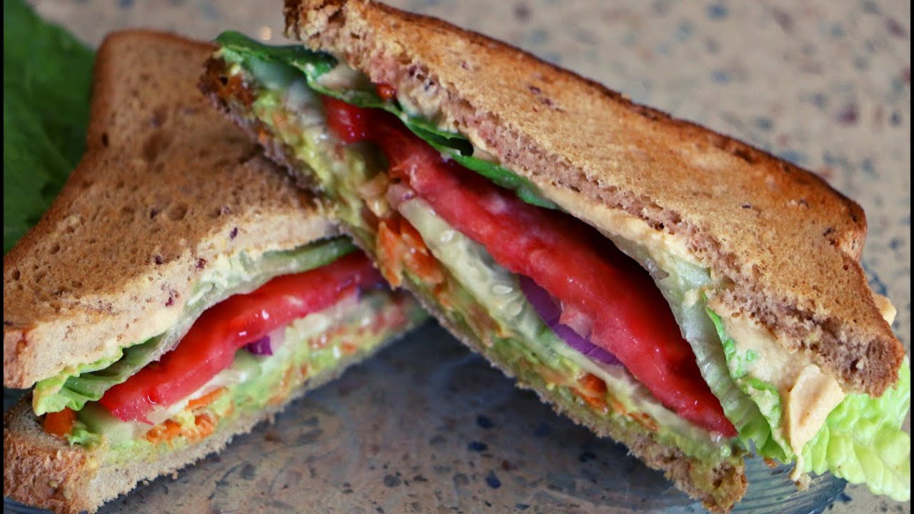 Easy Gluten Free Veggie Sandwich-No Oil