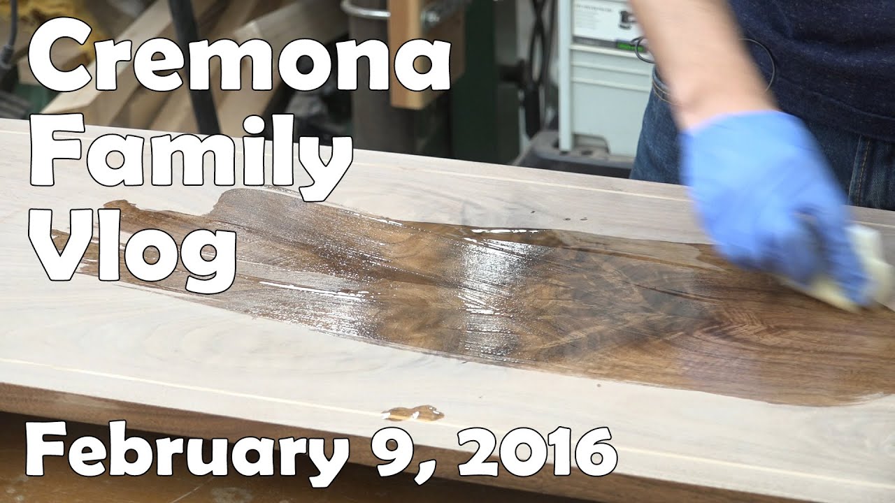 Finishing the Sofa Table Top [Feb 9, 2016 Vlog]