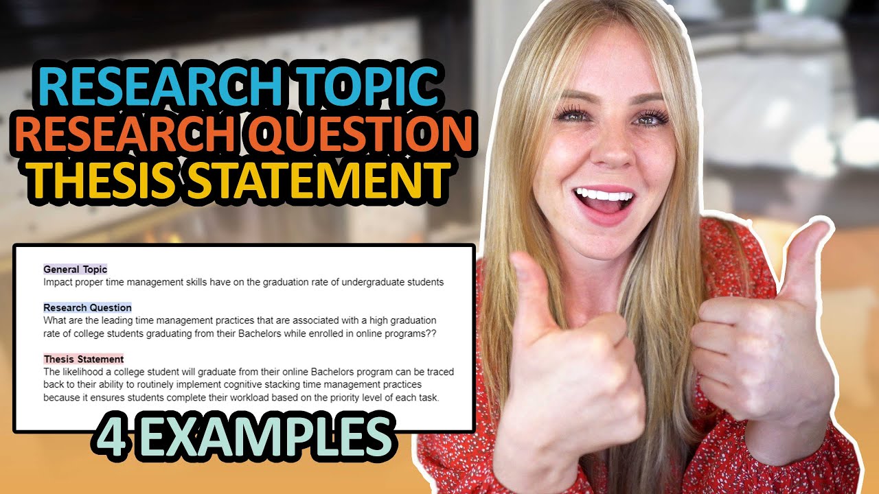 Research Topic, Research Question, and Thesis Statement: 4 Examples