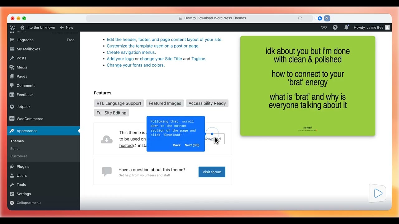 How to Download WordPress Themes From the Dashboard (Step-by-Step)