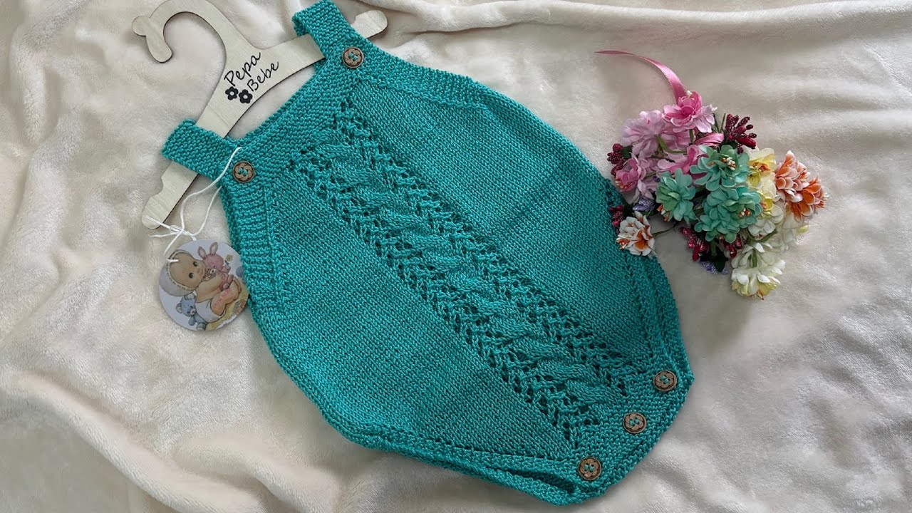 PASO A PASO Como hacer un PELELE a DOS AGUJAS para bebe de 18 a 24 meses