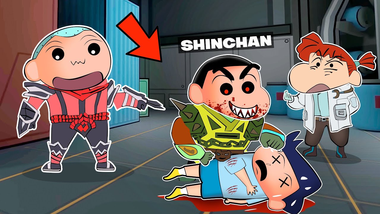 Ghoul Shinchan Ate Kazama Dead Body In Super Sus 😱 | Shinchan Playing Among Us 3D | Funny Game 😂