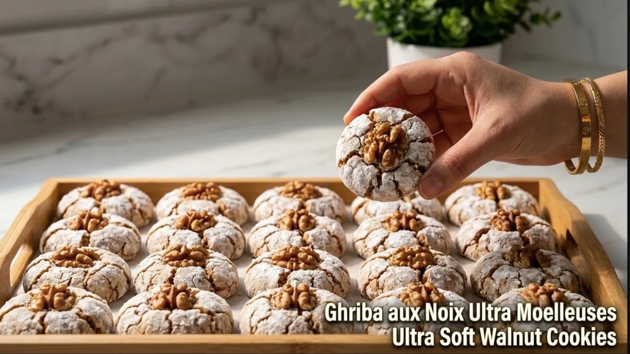 Ghriba aux Noix Ultra Moelleuses | Le Biscuit Marocain qui Fond en Bouche