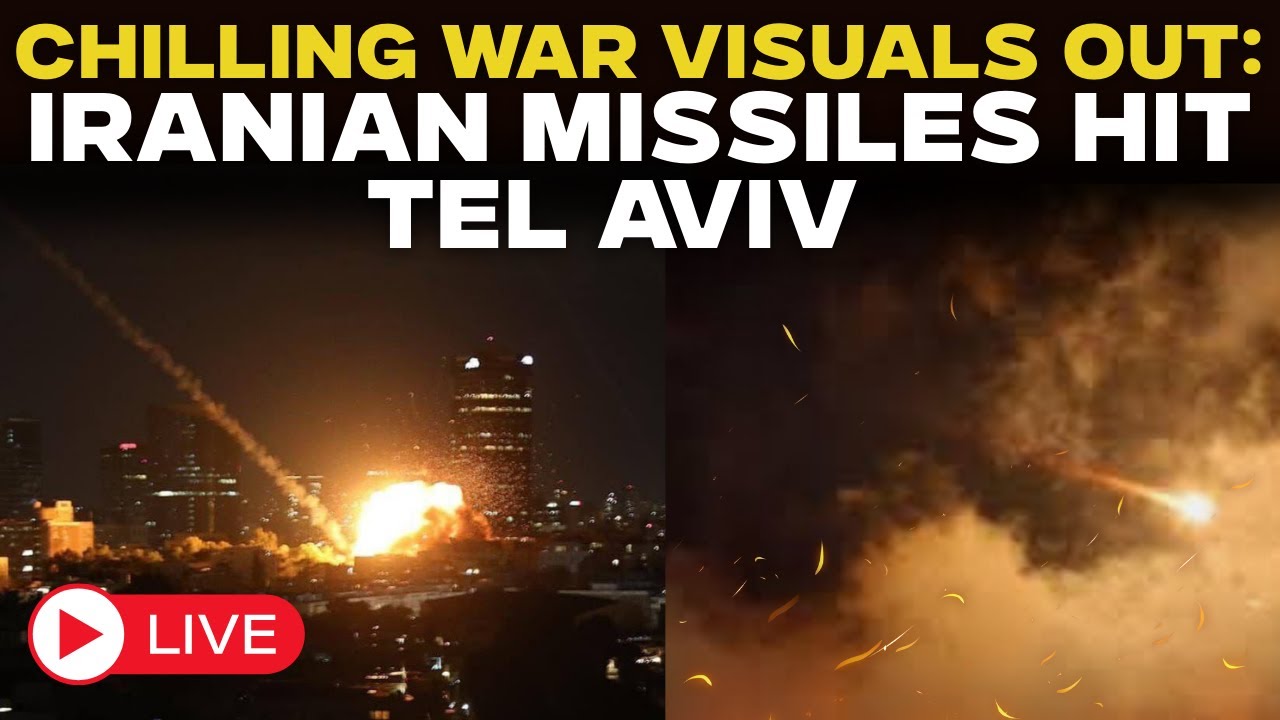 Israel-Iran News LIVE: Dramatic Visuals Out As Iranian Missiles Hit Tel Aviv |West Asia War