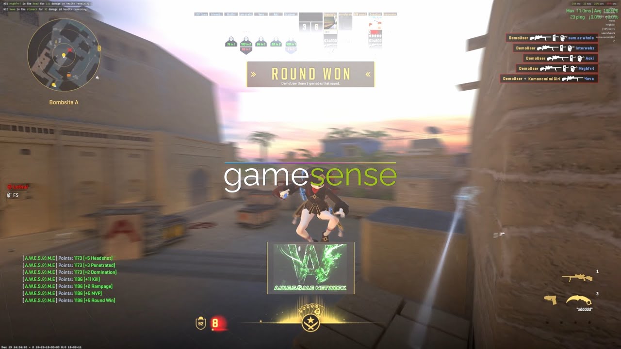#CS2 hvh with gamesense.pub