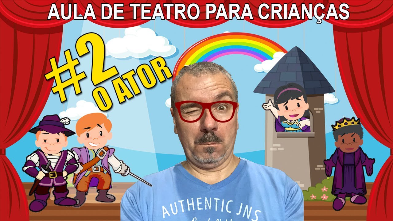 Aula de teatro para criancas. Tema: o ator