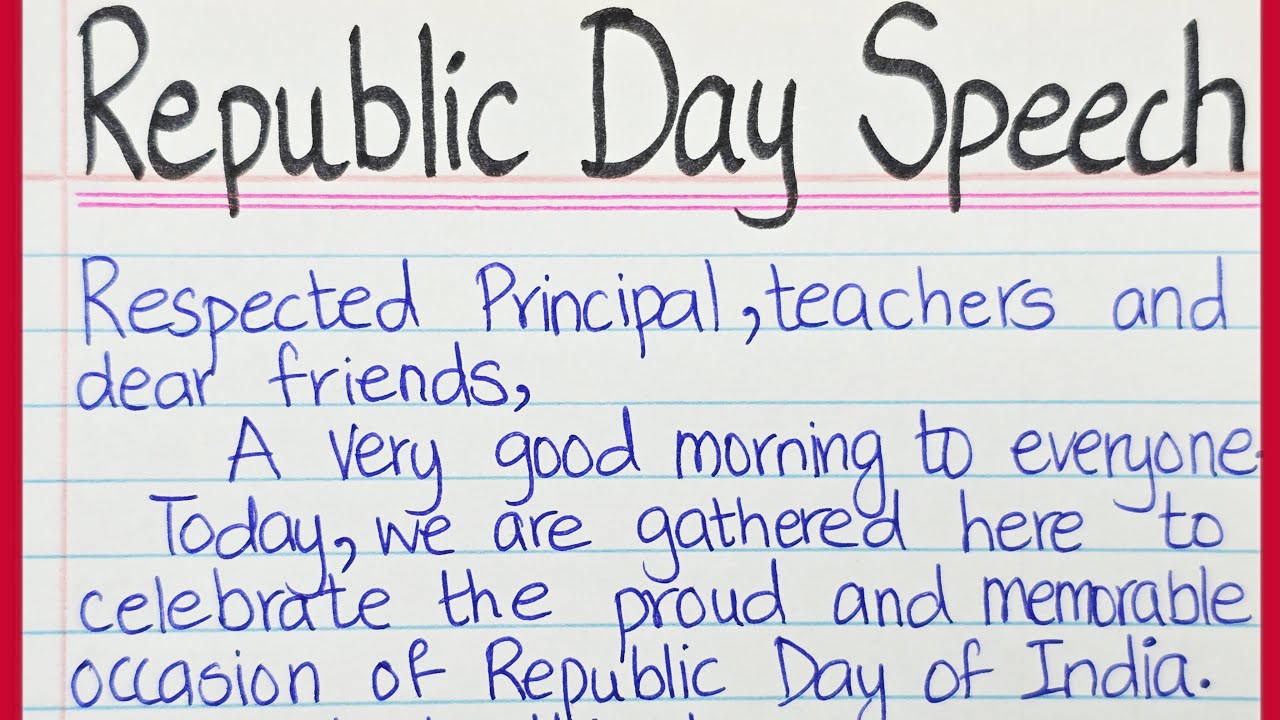 Republic Day Speech In English | Short Speech On Republic Day In English |
