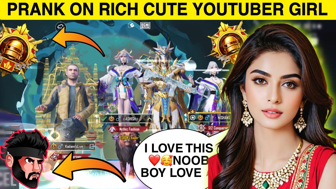 🔥RANDOM CUTE ESPORTS - YOUTUBER GIRL SHOCKED💀I AM NOOB PRANK ON LIVE STREAM | KADAM OP
