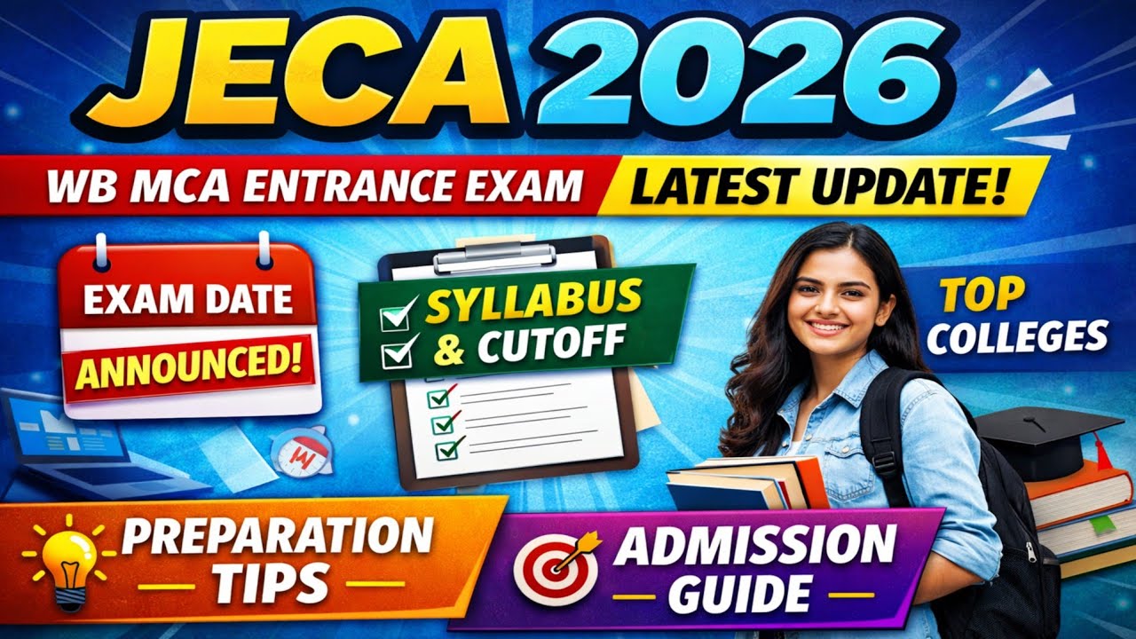 JECA MCA 2026 | WB JECA 2026 | JECA 2026 Exam Date | JECA Latest UPDATE | MCA Admission Test #jeca  
