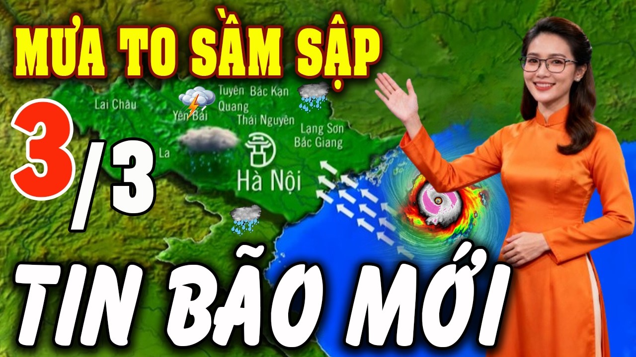 🔴[Trực Tiếp] TIN BÃO KHẨN 3/3: Áp thấp , gió mạnh,mưa rét diện rộng#thoitiet