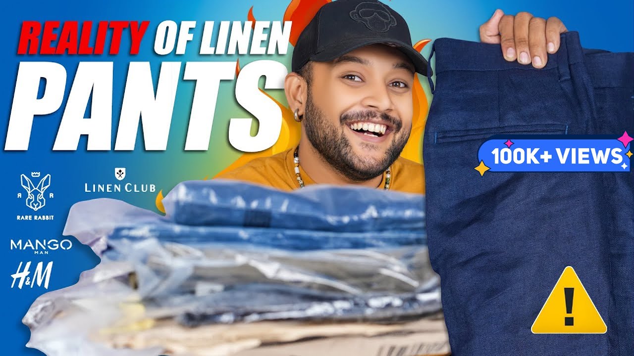 5 Best Linen Pants/Trousers for Men 🔥 H&M, Rare Rabbit, Mango Myntra Pant Haul 2024 | One Chance